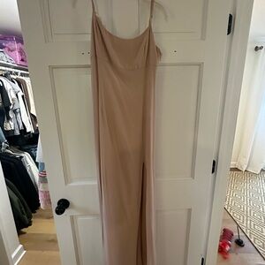 Stone Cold Fox Blush Maxi Dress with Spaghetti Straps 💯 silk